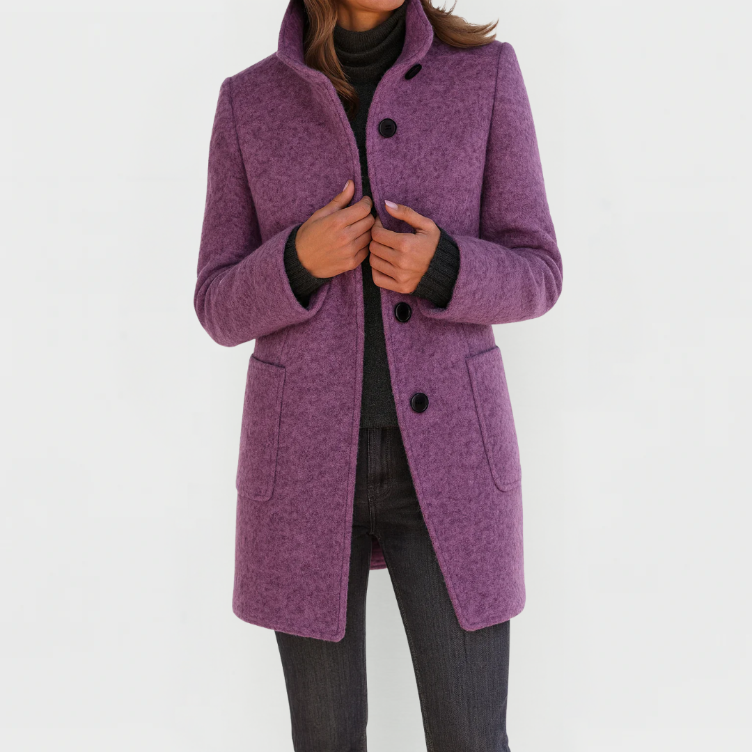 Élodie | Manteau élégant à col montant