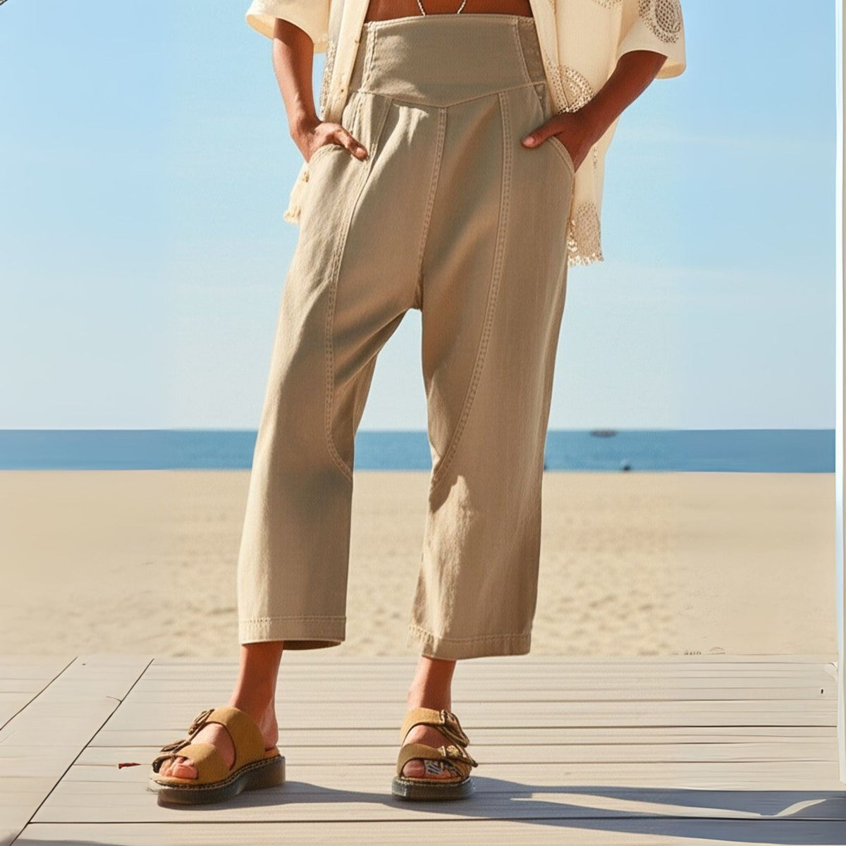 Pantalon Fluence à jambe large