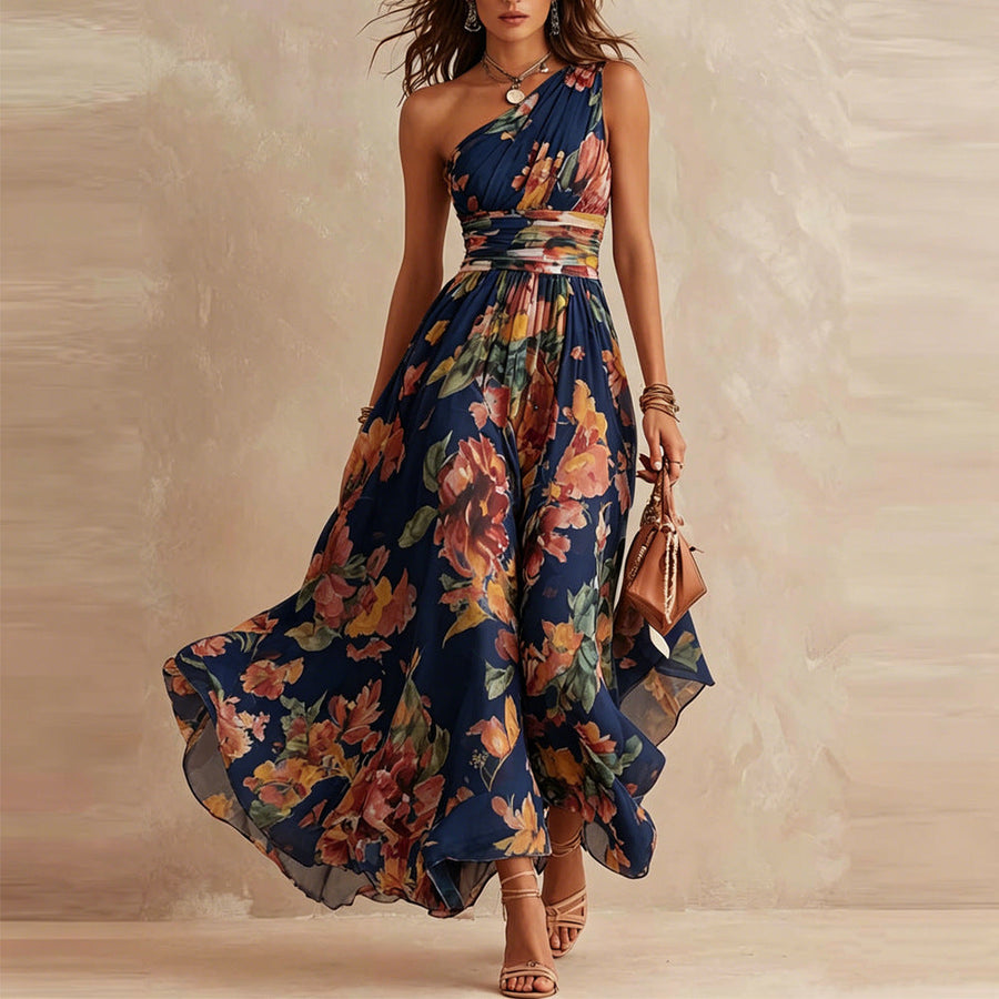 Aurora | Robe fleurie asymétrique
