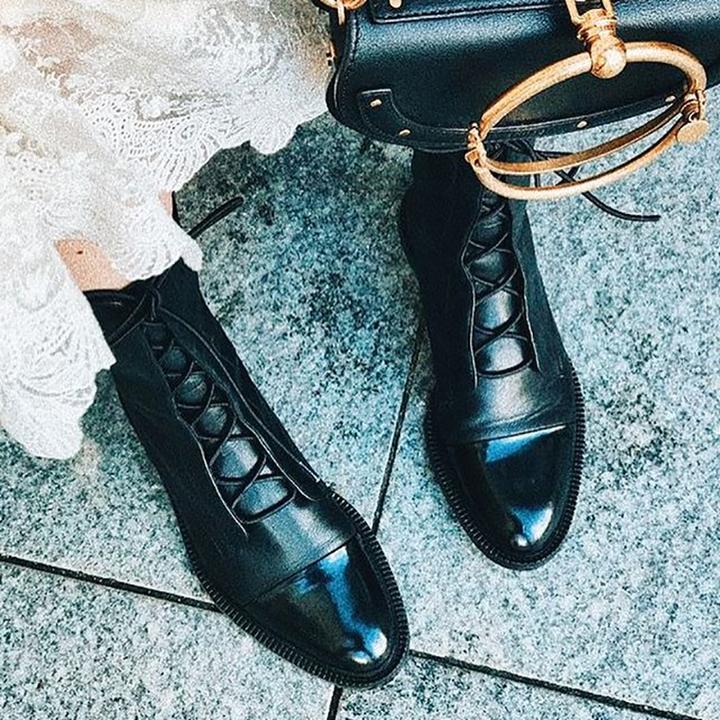 Solène | Bottines montantes à lacets