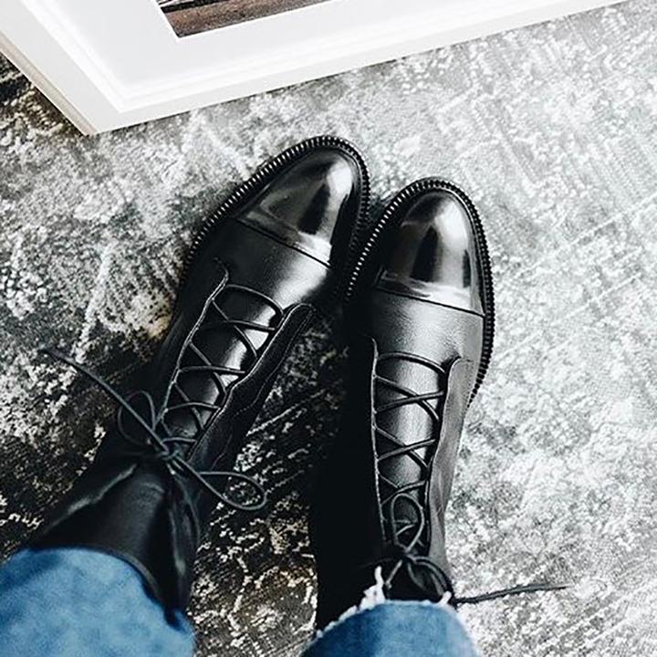 Solène | Bottines montantes à lacets