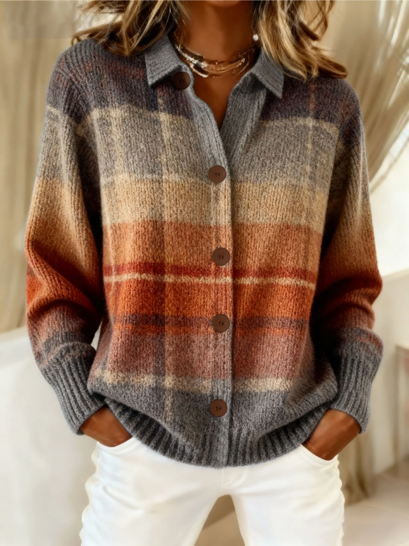 Camille | Gilet rayé en maille