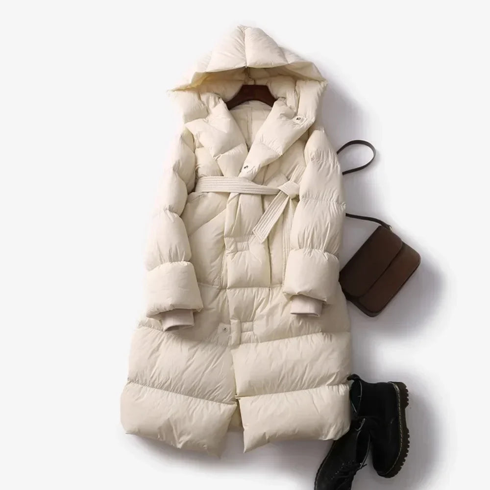 Manteau long matelassé