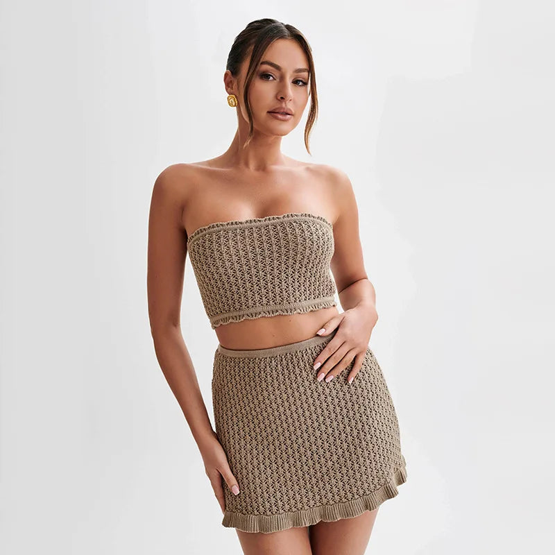 Ensemble en maille de plage Kaia