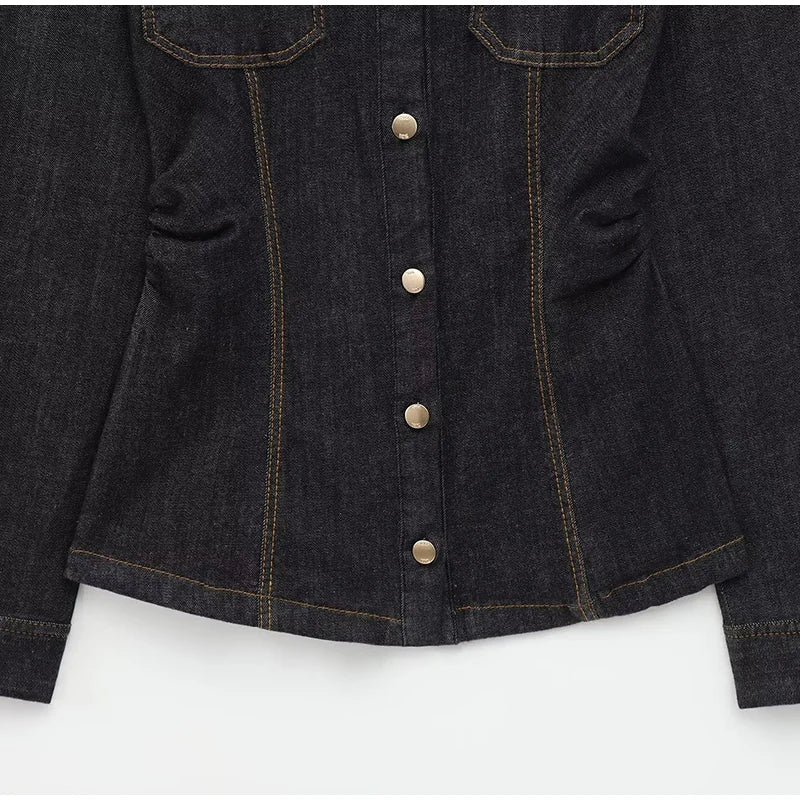 Ensemble en denim à boutons Marenza