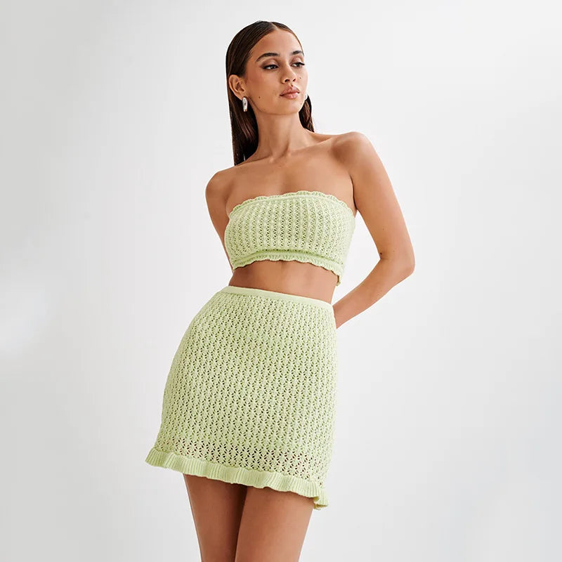 Ensemble en maille de plage Kaia
