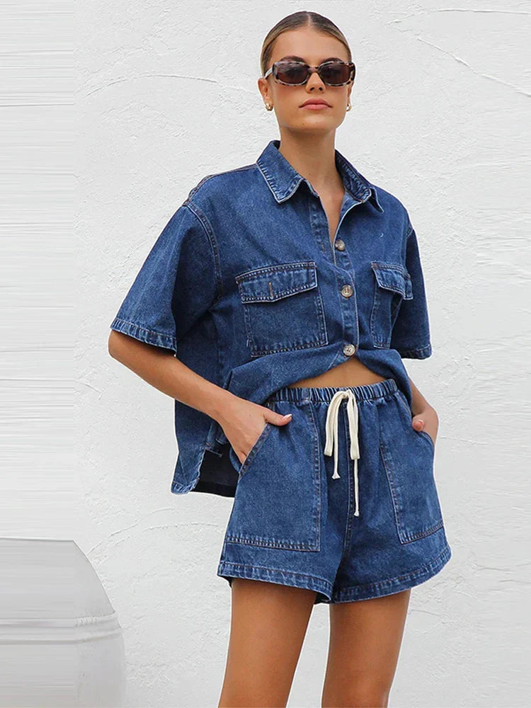 Ensemble en denim 2 pièces Olivia