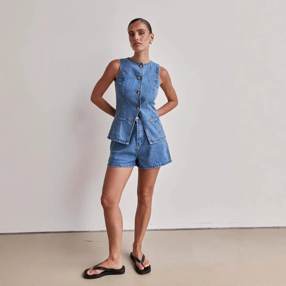 Ensemble en denim 100 % coton