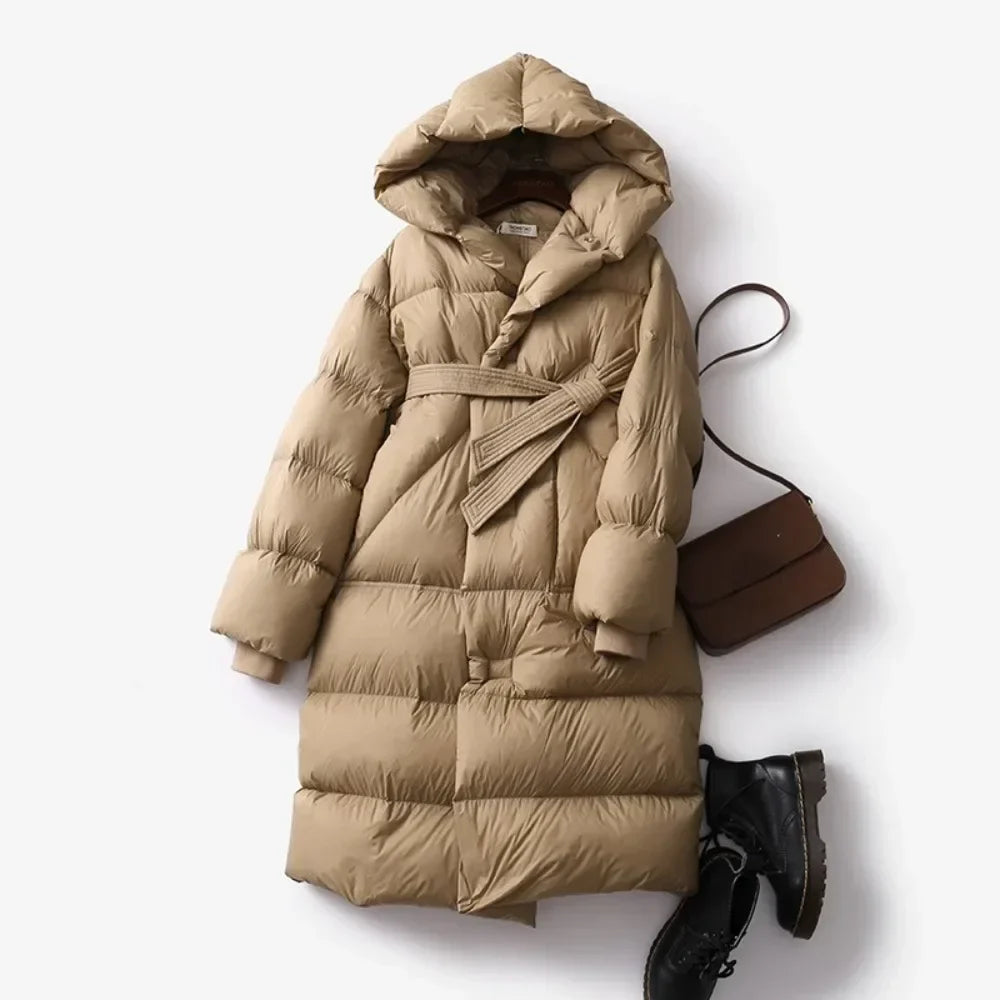Manteau long matelassé