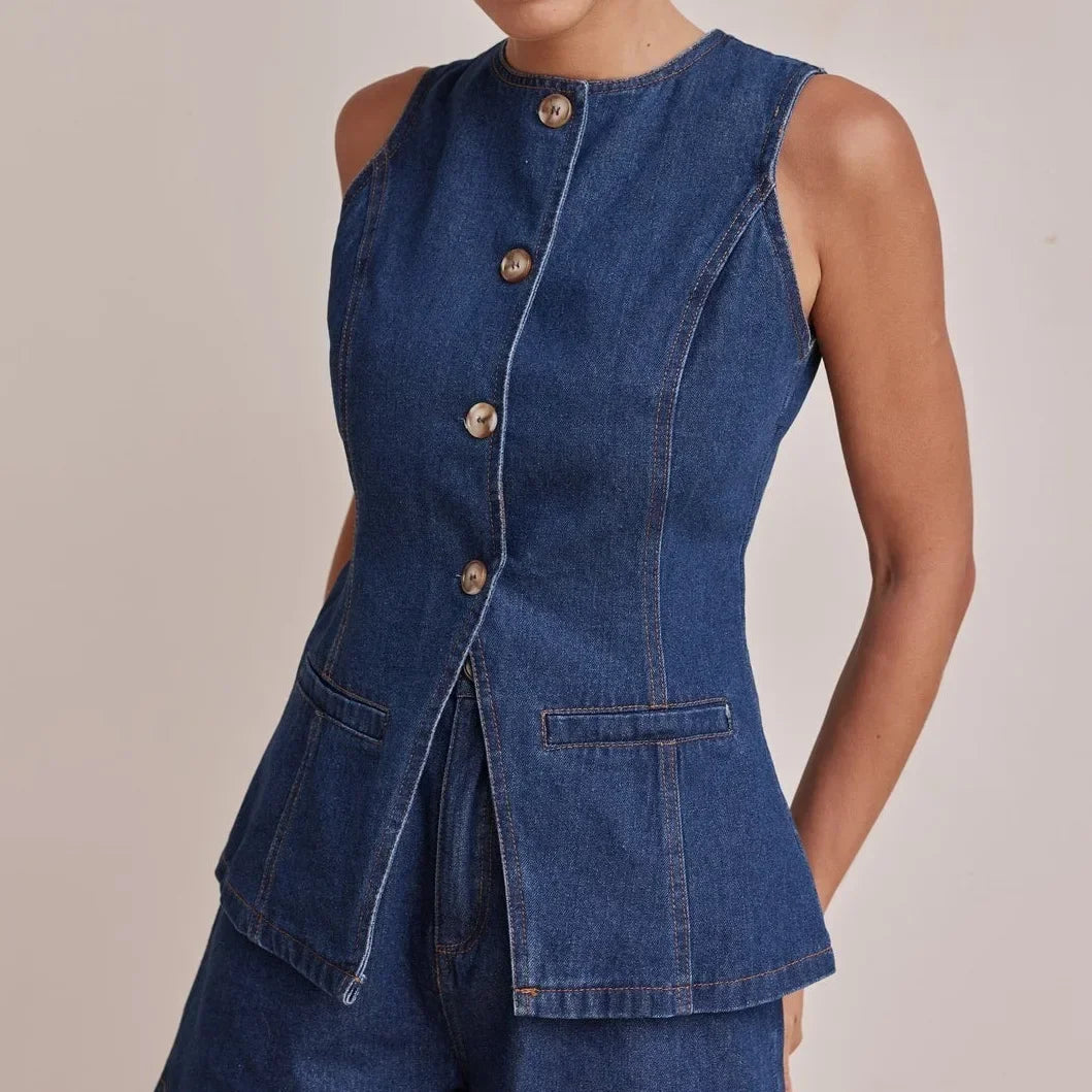 Ensemble en denim 100 % coton
