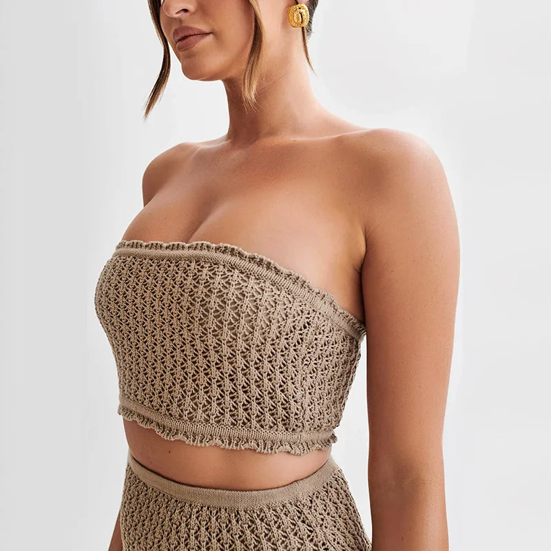 Ensemble en maille de plage Kaia