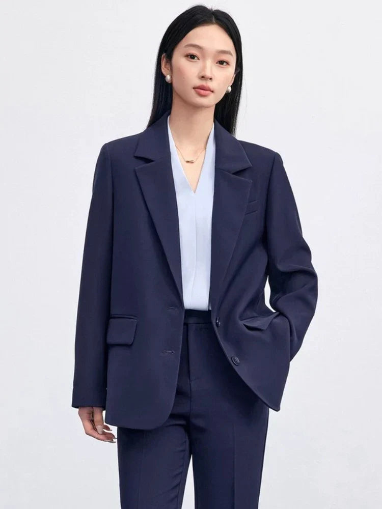 Women's Blazer – Tailored Loose Fit for Effortless Autumn Style