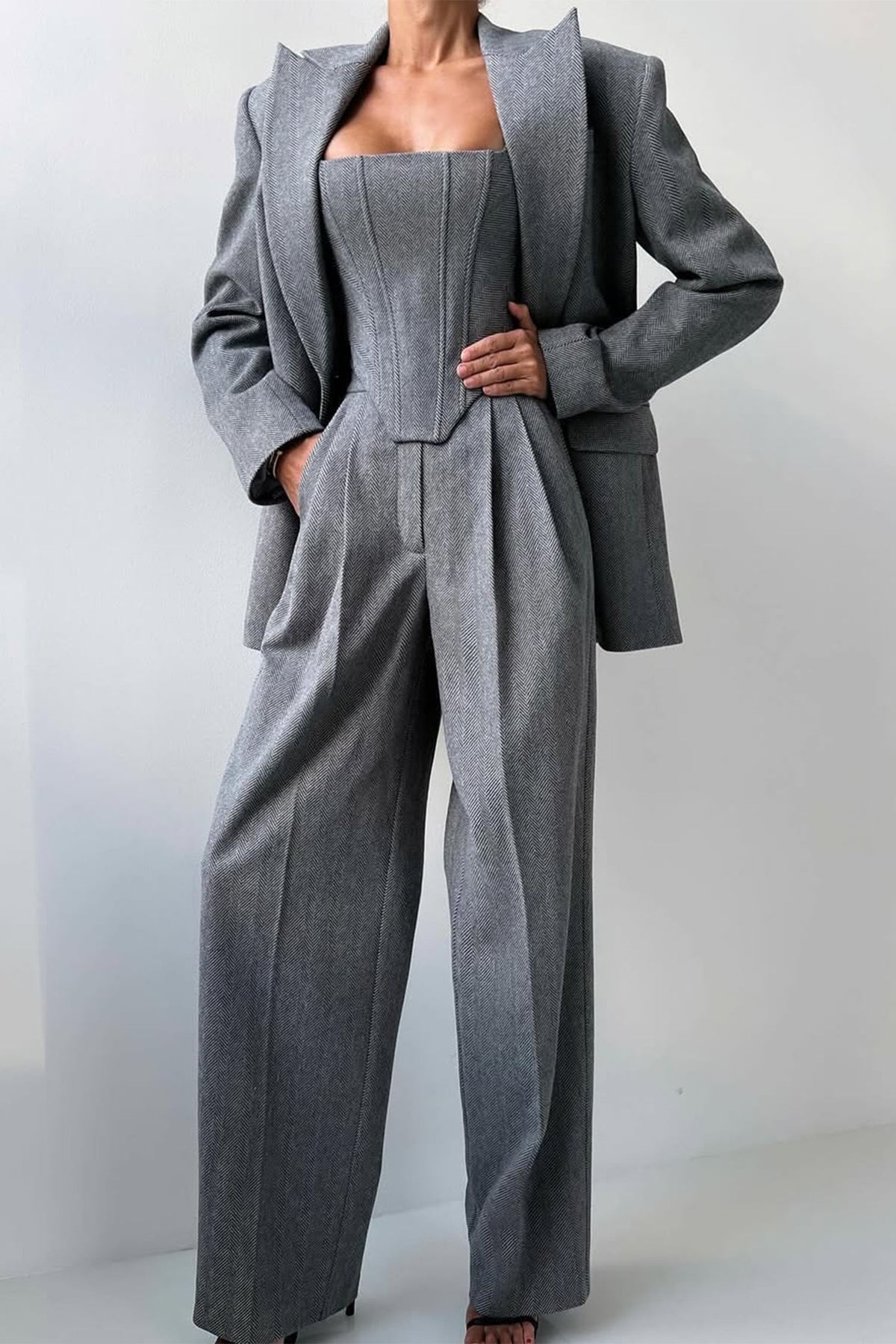 Ensemble trois pièces avec blazer