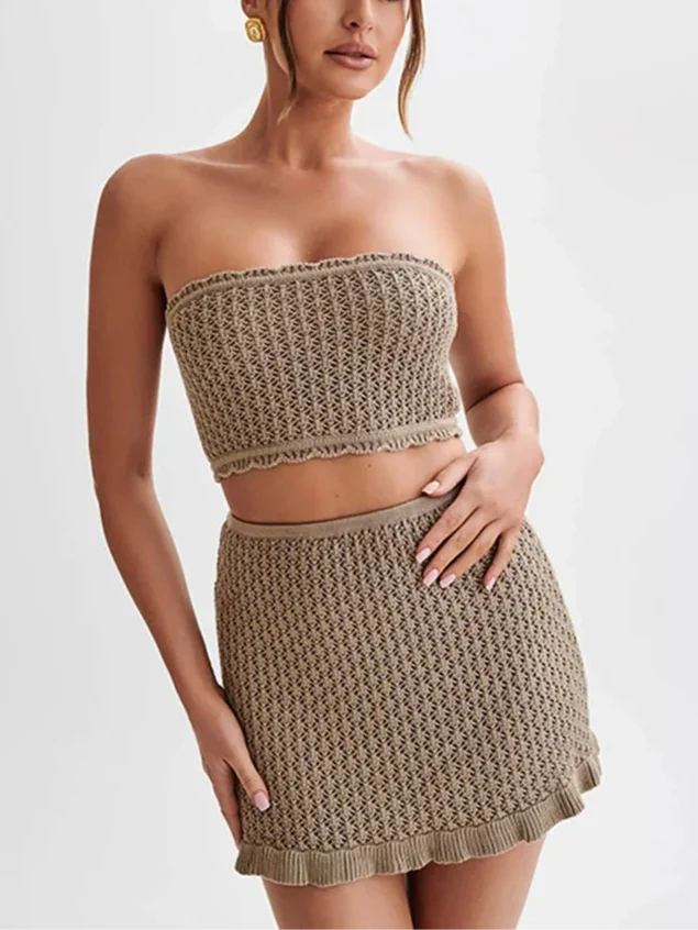 Ensemble en maille de plage Kaia