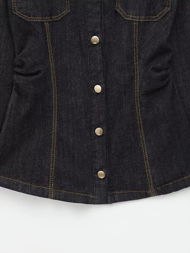 Ensemble en denim à boutons Marenza