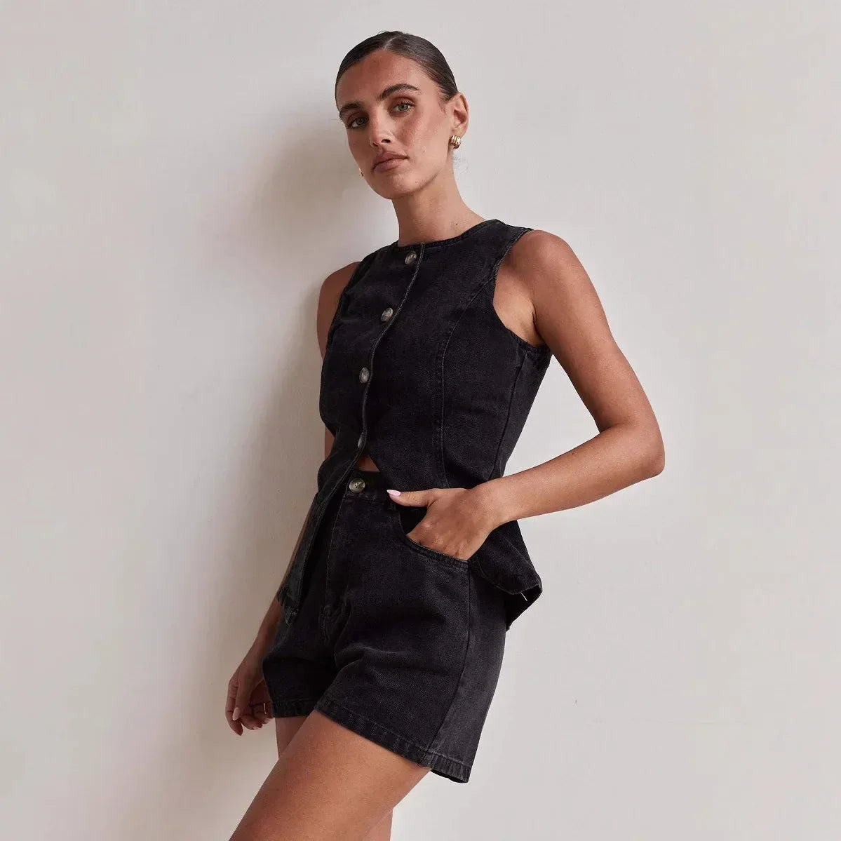 Ensemble en denim 100 % coton