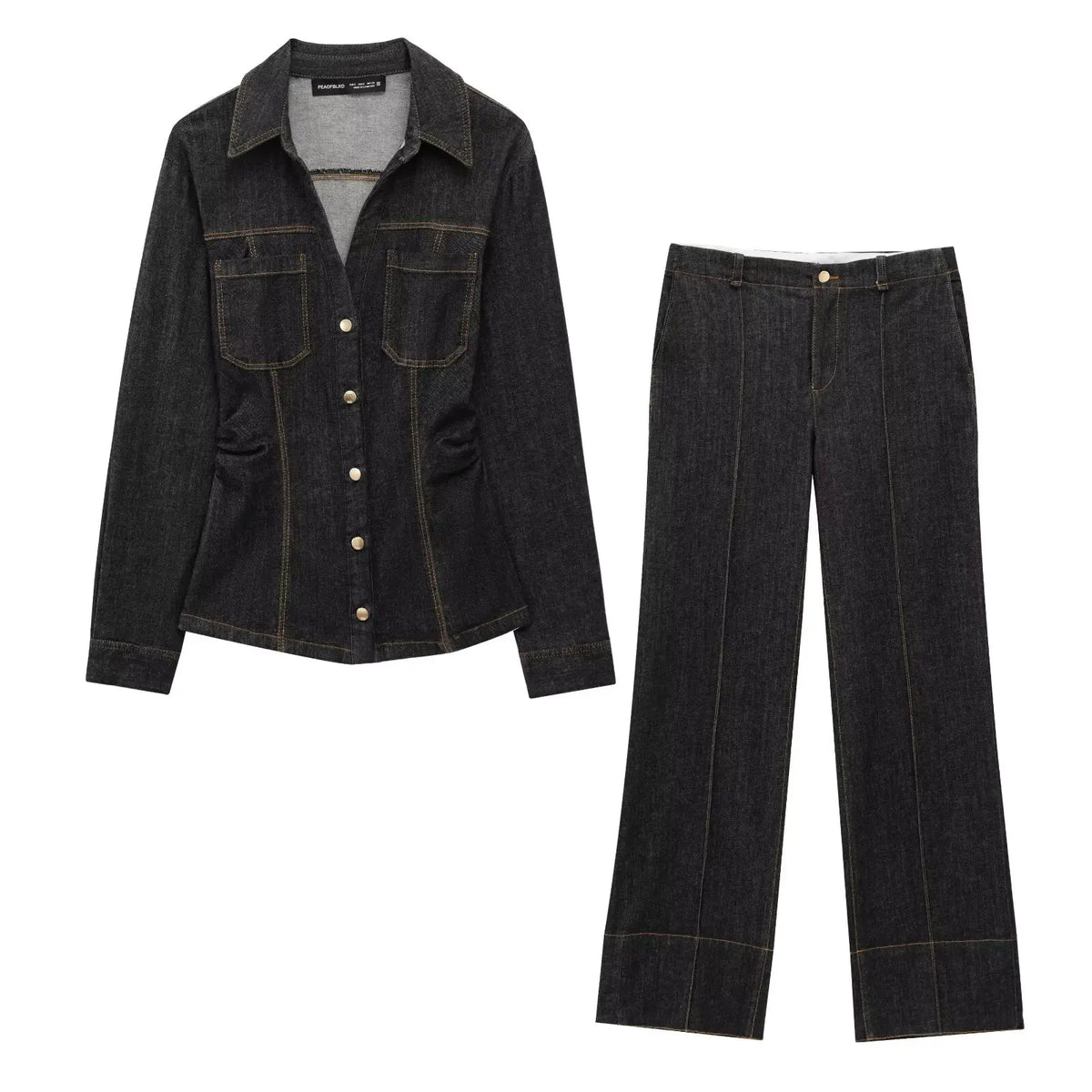 Ensemble en denim à boutons Marenza