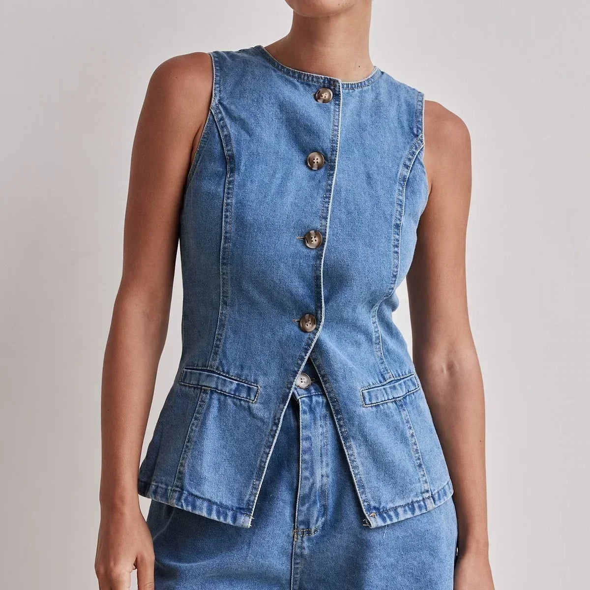 Ensemble en denim 100 % coton