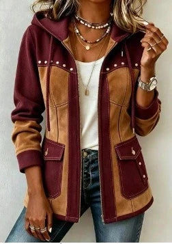 Julie | Veste à Capuche Bi-Matière Véronique