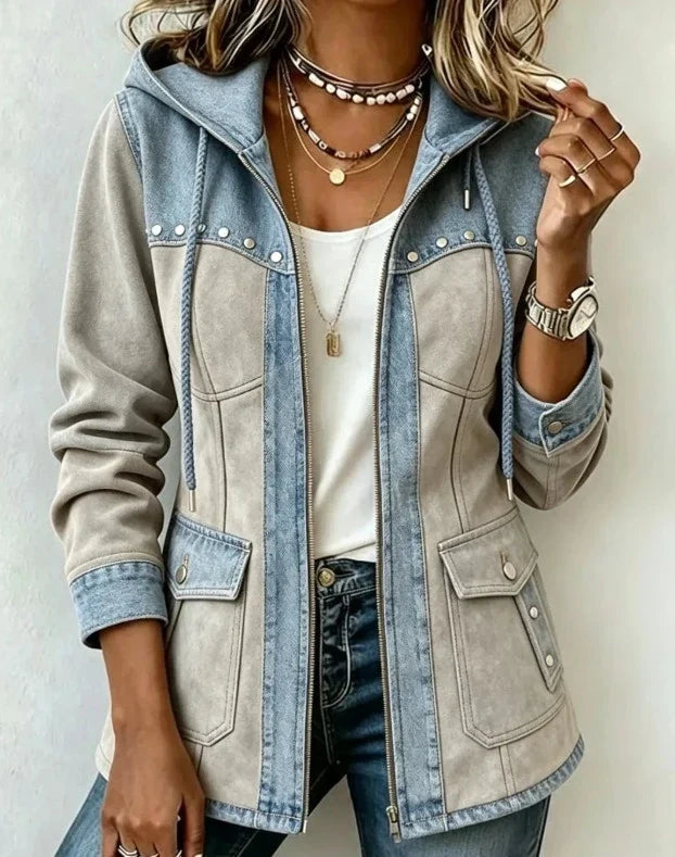 Julie | Veste à Capuche Bi-Matière Véronique