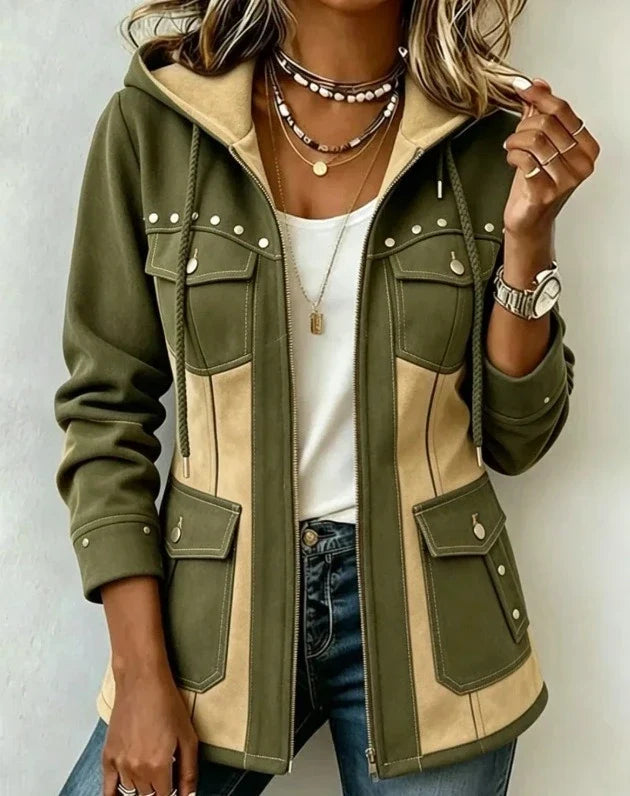 Julie | Veste à Capuche Bi-Matière Véronique