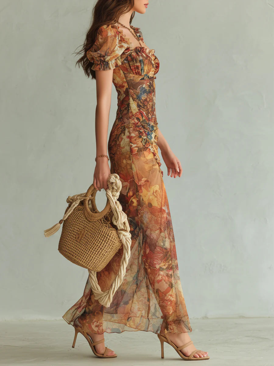 Robe Saffron Bohème