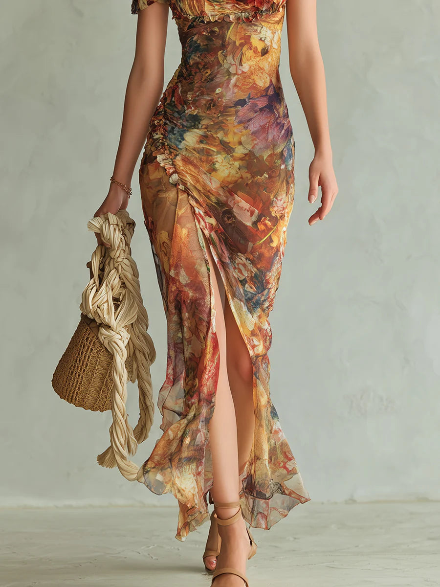 Robe Saffron Bohème