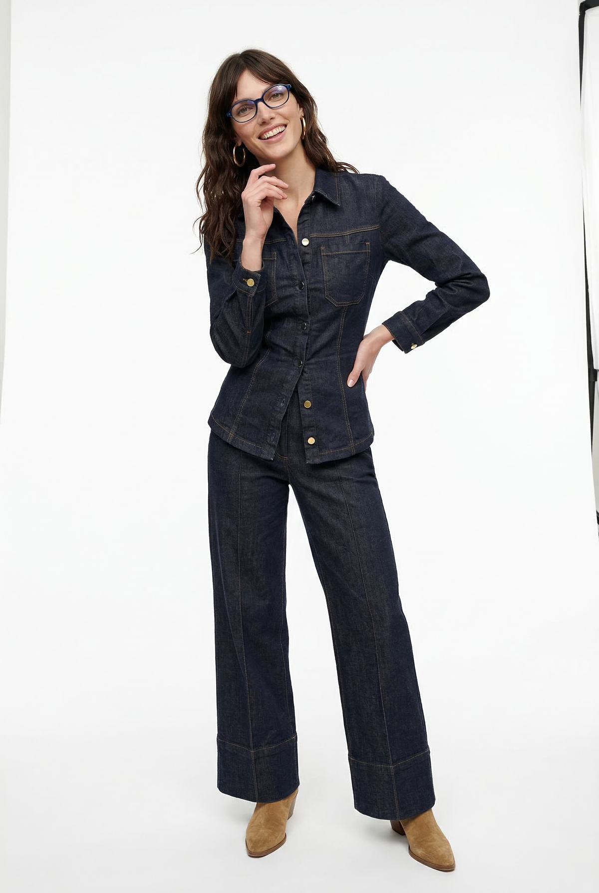 Ensemble en denim à boutons Marenza