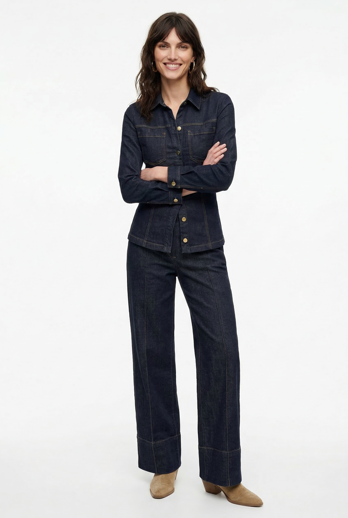 Ensemble en denim à boutons Marenza