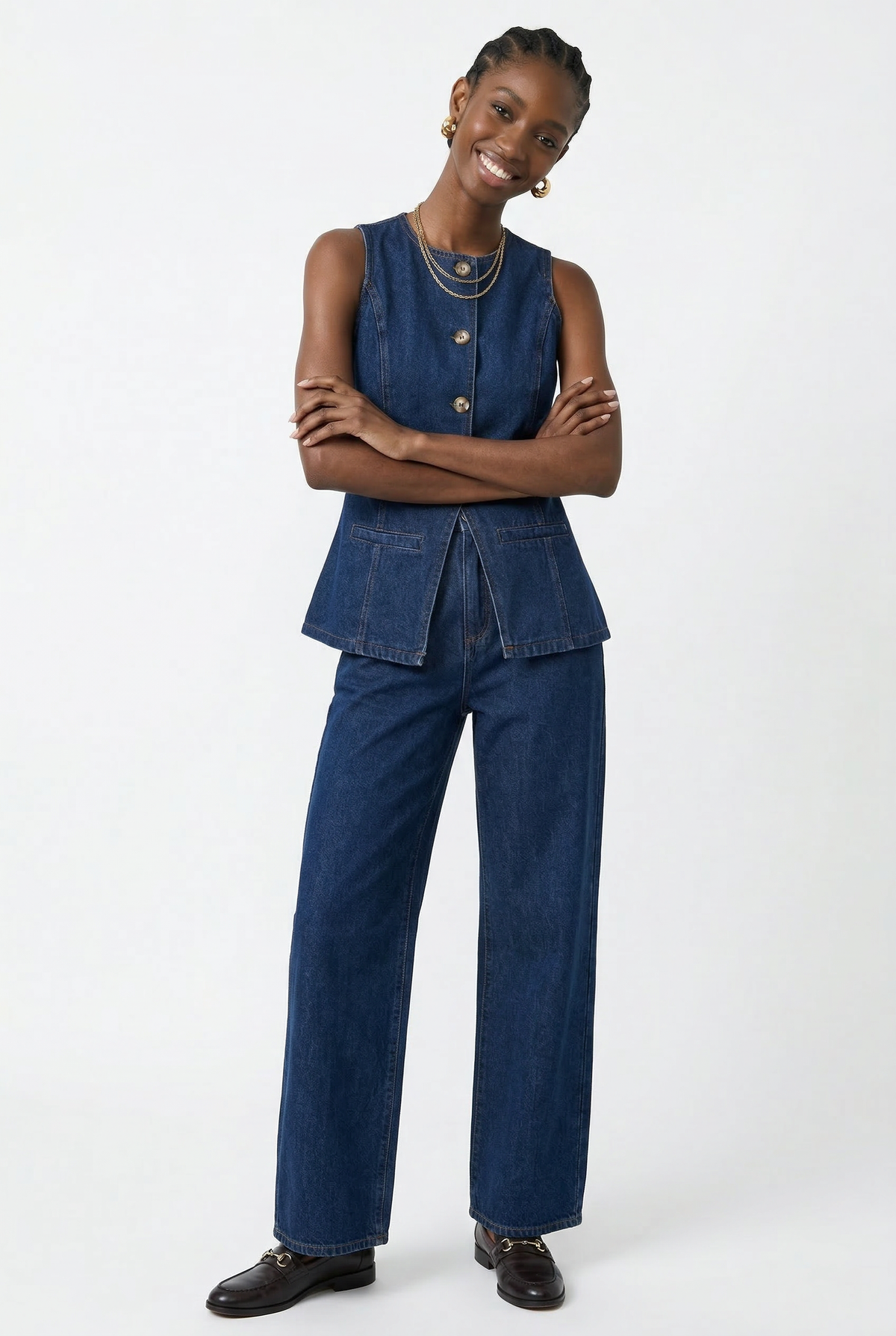 Ensemble en denim 100 % coton