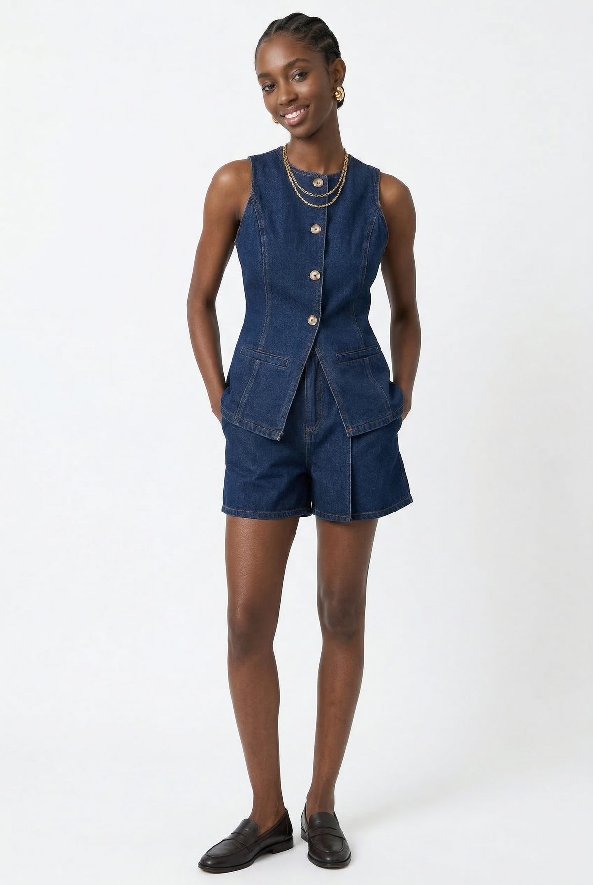 Ensemble en denim 100 % coton