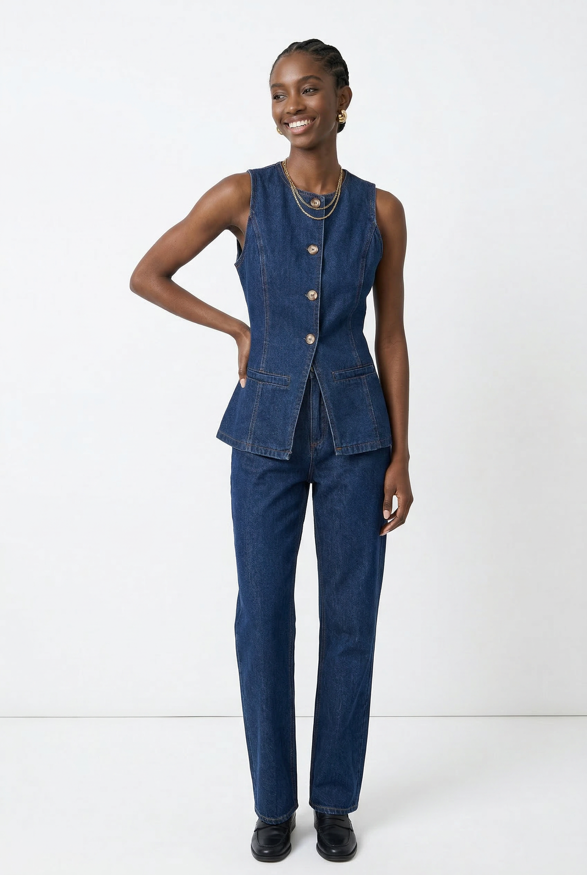Ensemble en denim 100 % coton
