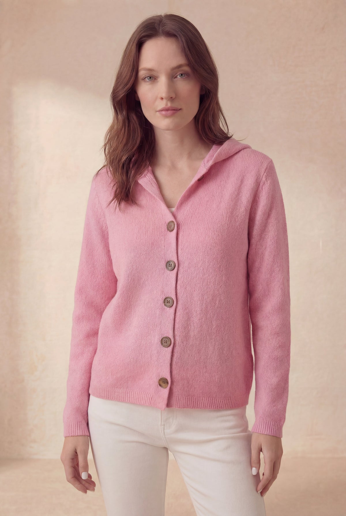Cardigan en tricot à capuche