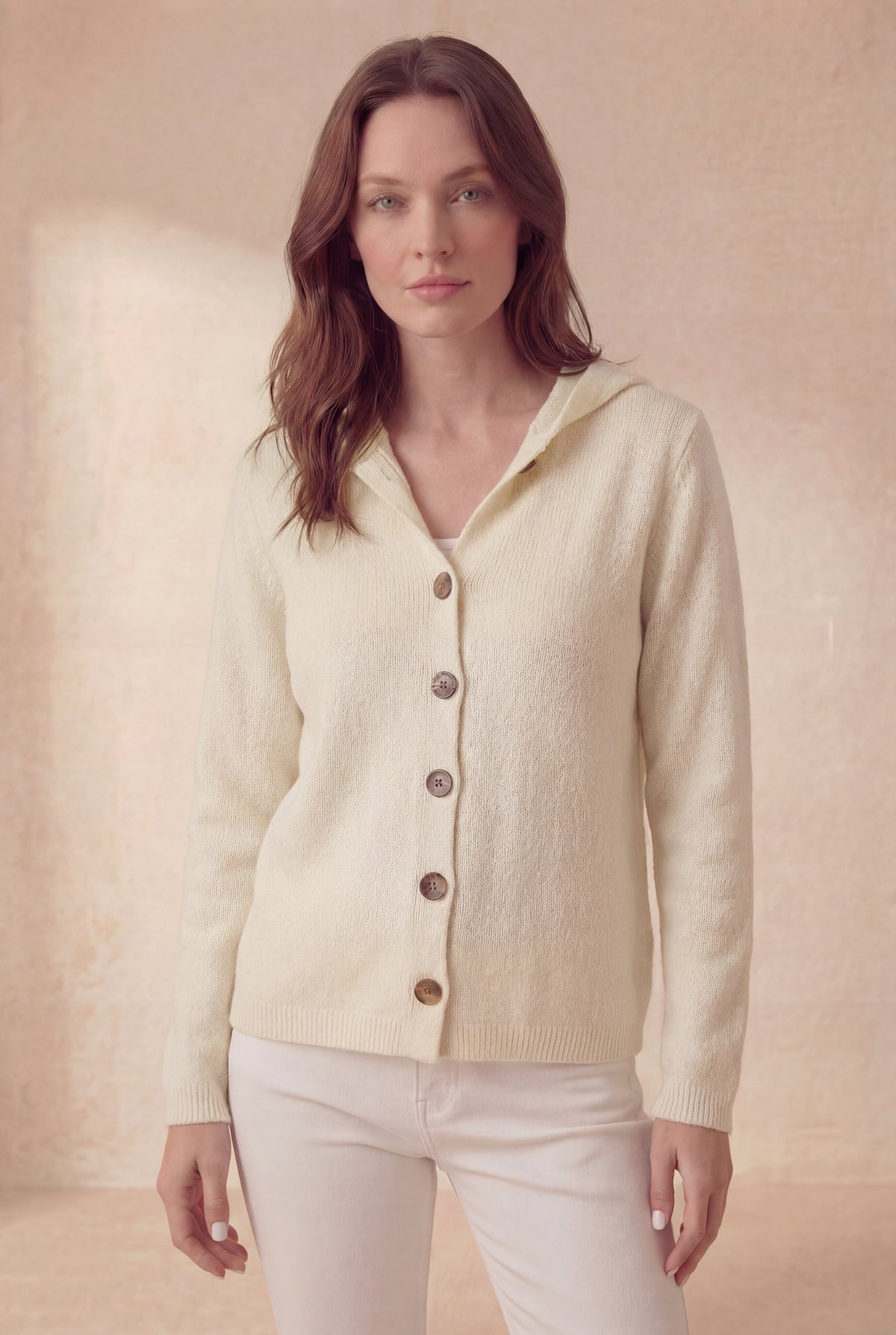 Cardigan en tricot à capuche