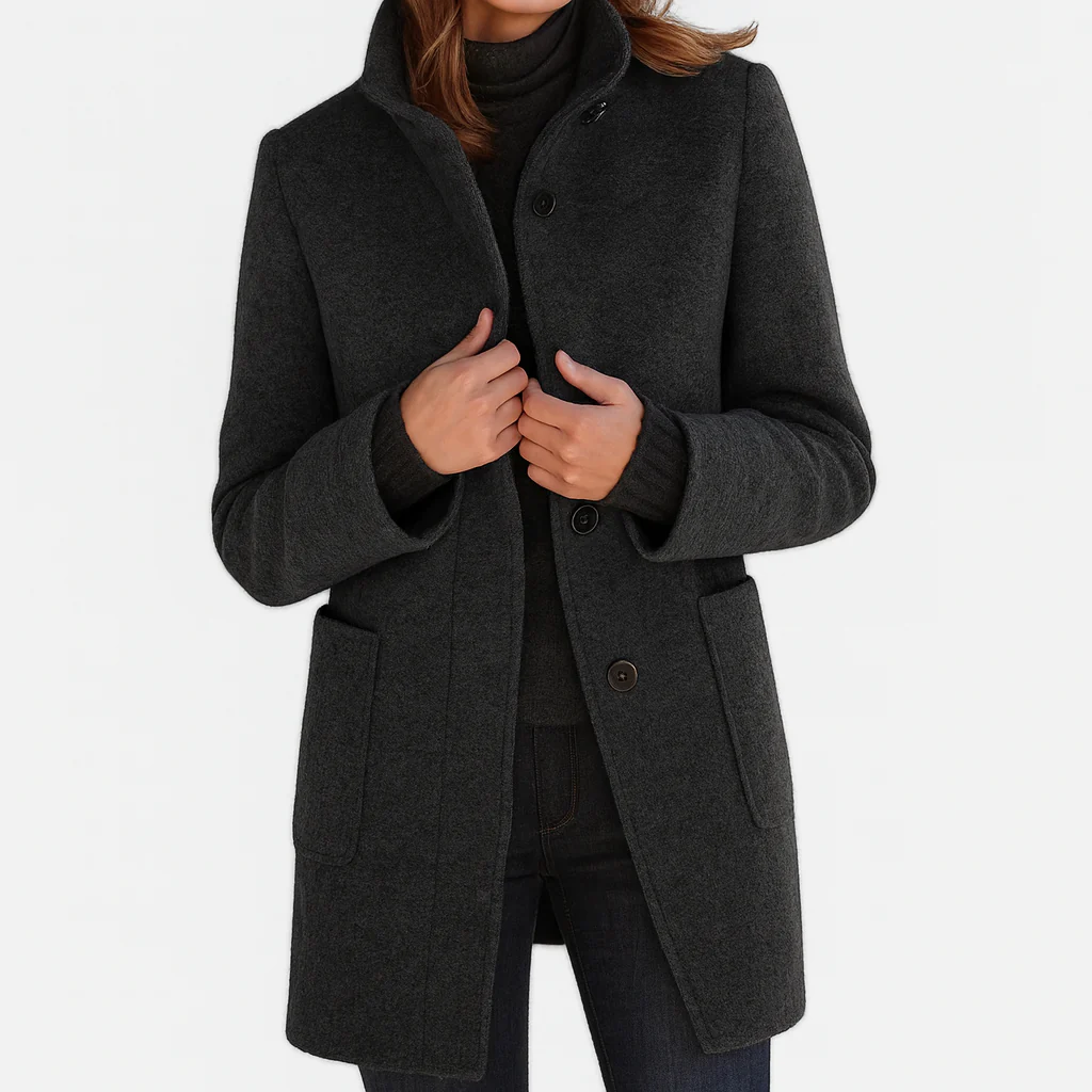 Élodie | Manteau élégant à col montant