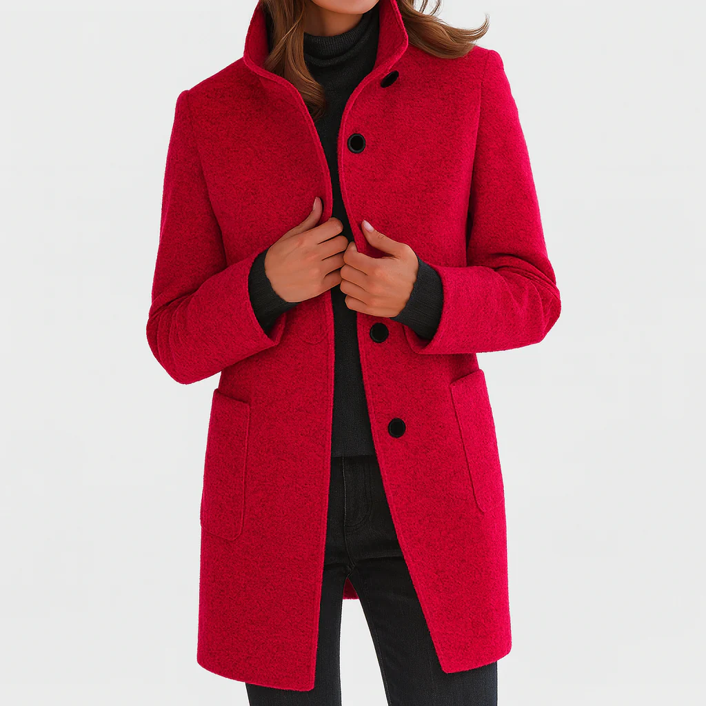 Élodie | Manteau élégant à col montant