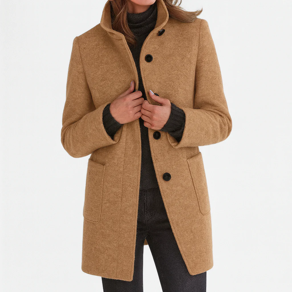 Élodie | Manteau élégant à col montant