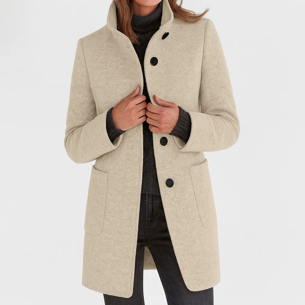 Élodie | Manteau élégant à col montant