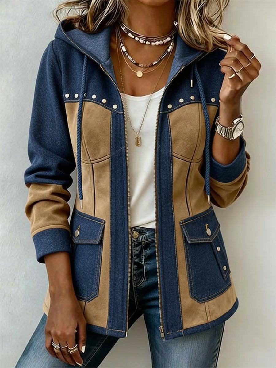 Julie | Veste à Capuche Bi-Matière Véronique